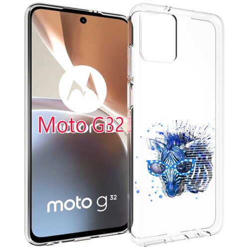 Чехол MyPads расплывчатая зебра для Motorola Moto G32 задняя-панель-накладка-бампер