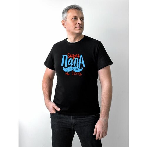 фото Футболка суперпапа на 100% чё