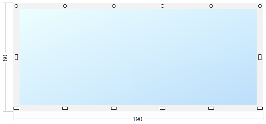 Мягкое окно Софтокна 190х80 см съемное, Скоба-ремешок, Прозрачная пленка 0,7мм, Белая окантовка, Комплект для установки - фотография № 3