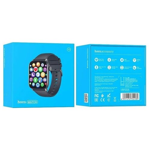 Смарт-часы Hoco Y3 Smart Watch 169240х285220mAh72чBT50 черные 202600₽