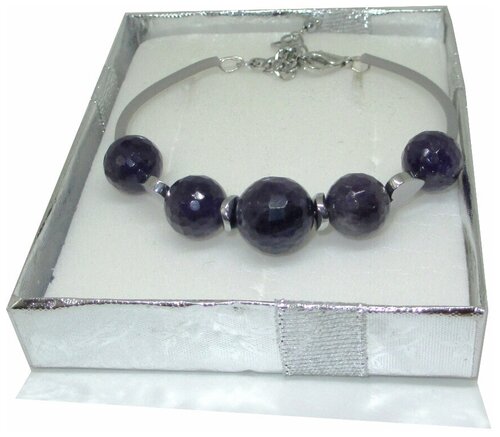 Браслет-цепочка AV Jewelry, аметист, размер 18 см, размер L, фиолетовый, серебряный