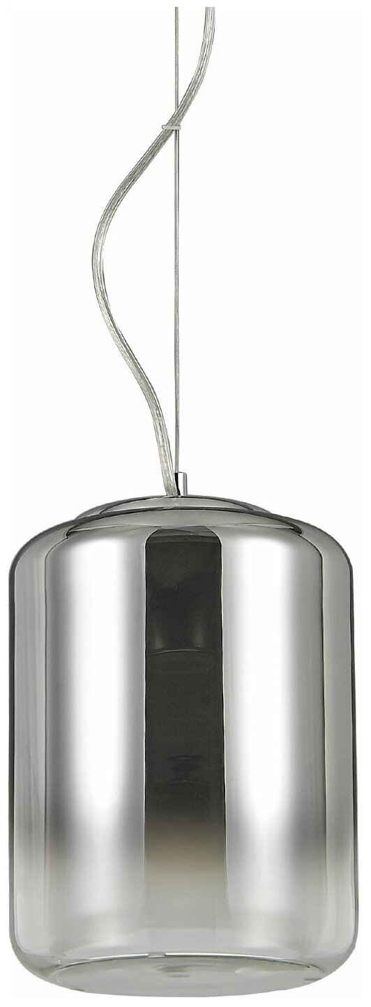 Светильник подвесной ideal lux Ken SP1 Small макс.1x60Вт Е27 IP20 230В Размытый хром/Хром Стекло/Металл Без ламп 112084.