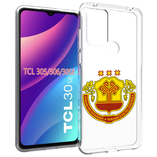 чехол mypads герб татарстан казань для tcl 30se tcl 305 tcl 306 tcl 30e задняя панель накладка бампер Чехол MyPads герб-чувашии-чебоксары для TCL 30SE / TCL 305 / TCL 306 / TCL 30E задняя-панель-накладка-бампер