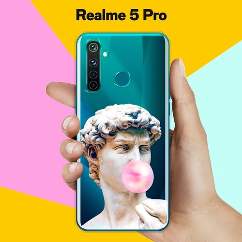 Силиконовый чехол на realme 5 Pro Давид / для Реалми 5 Про силиконовый чехол на realme 5 pro реалми 5 про веселые корги