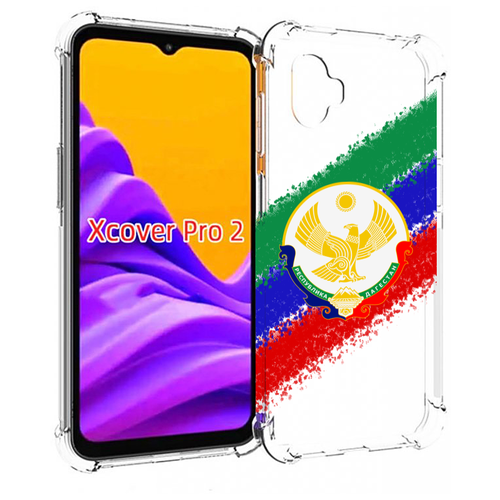 Чехол MyPads герб флаг Дагестана для Samsung Galaxy Xcover Pro 2 задняя-панель-накладка-бампер