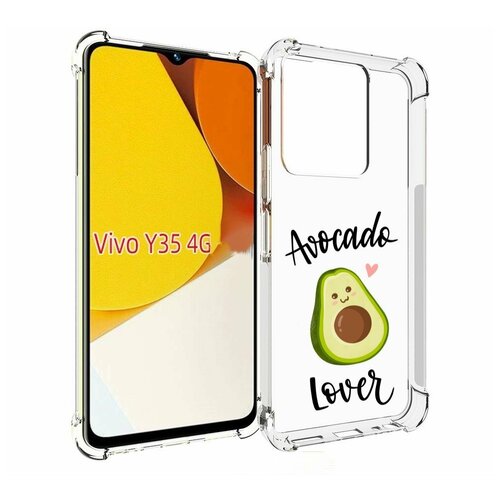 Чехол MyPads Авокадо-любовь для Vivo Y35 4G 2022 / Vivo Y22 задняя-панель-накладка-бампер