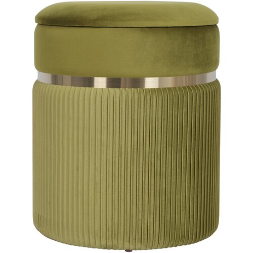 Пуф Миранда с ящиком, велюр оранжевый