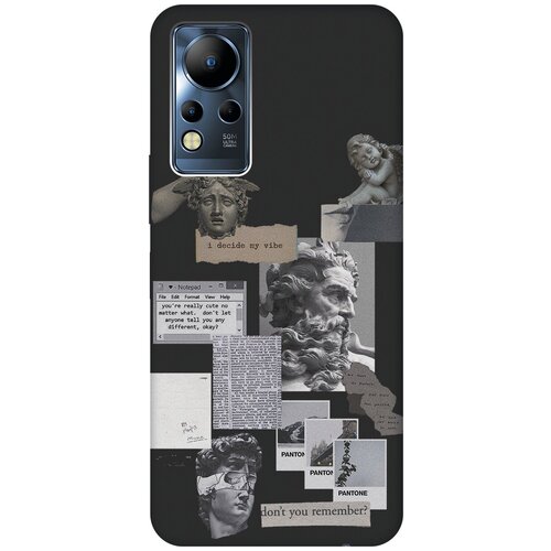 Матовый чехол Antic Stickers для Infinix Note 12 G88 / Инфиникс Нот 12 с 3D эффектом черный матовый чехол antic stickers для infinix note 12 g88 инфиникс нот 12 с 3d эффектом черный