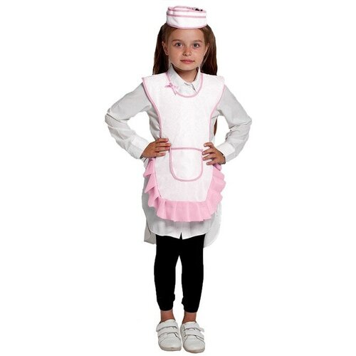 Детский карнавальный костюм «Девочка-продавец», пилотка, фартук, 4-6 лет, рост 110-122 см детский карнавальный костюм ниндзя 16465 122 см
