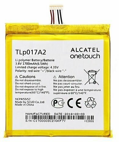 Аккумулятор для TLp017A2 для Alcatel OT-6012D OT-6014X