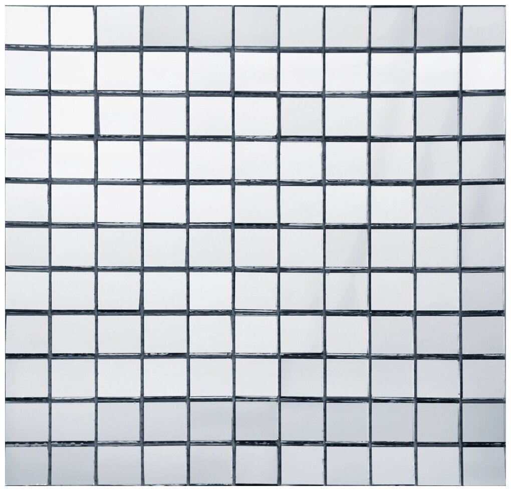 фото Плитка мозаика зеркальная ДСТ 30Х30 см. серебро, чип- 2,5х2,5 см.