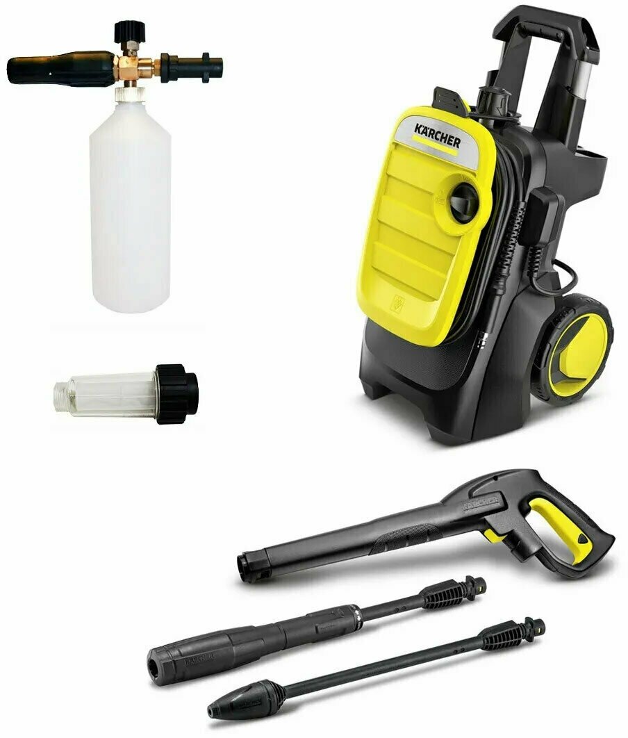 Мини мойка высокого давления Karcher K5 Compact + пенная насадка LS3-k + фильтр