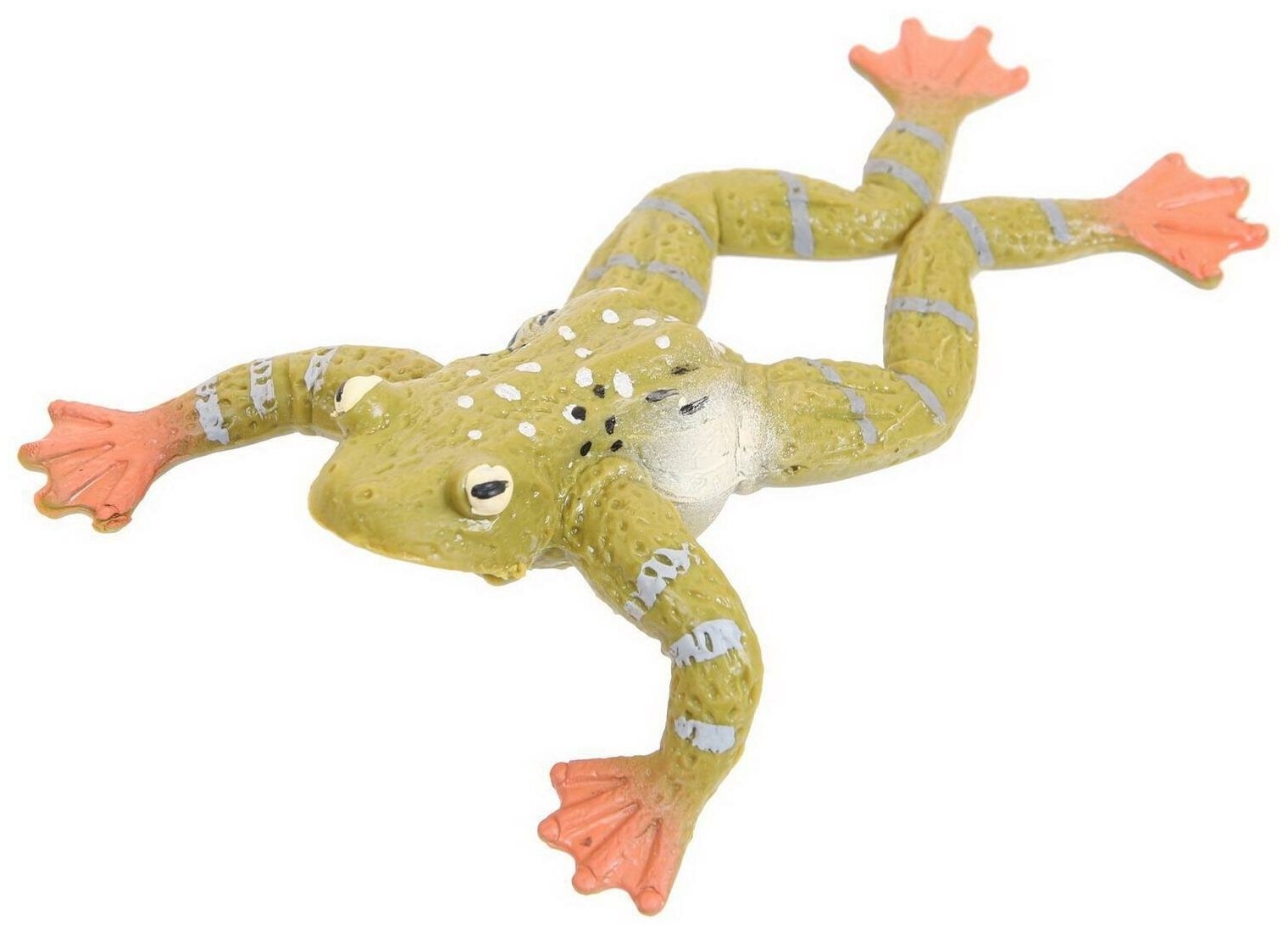 Фигурка Abtoys Юный натуралист: Лягушки, хаки, лежачая, резиновая (PT-01736)