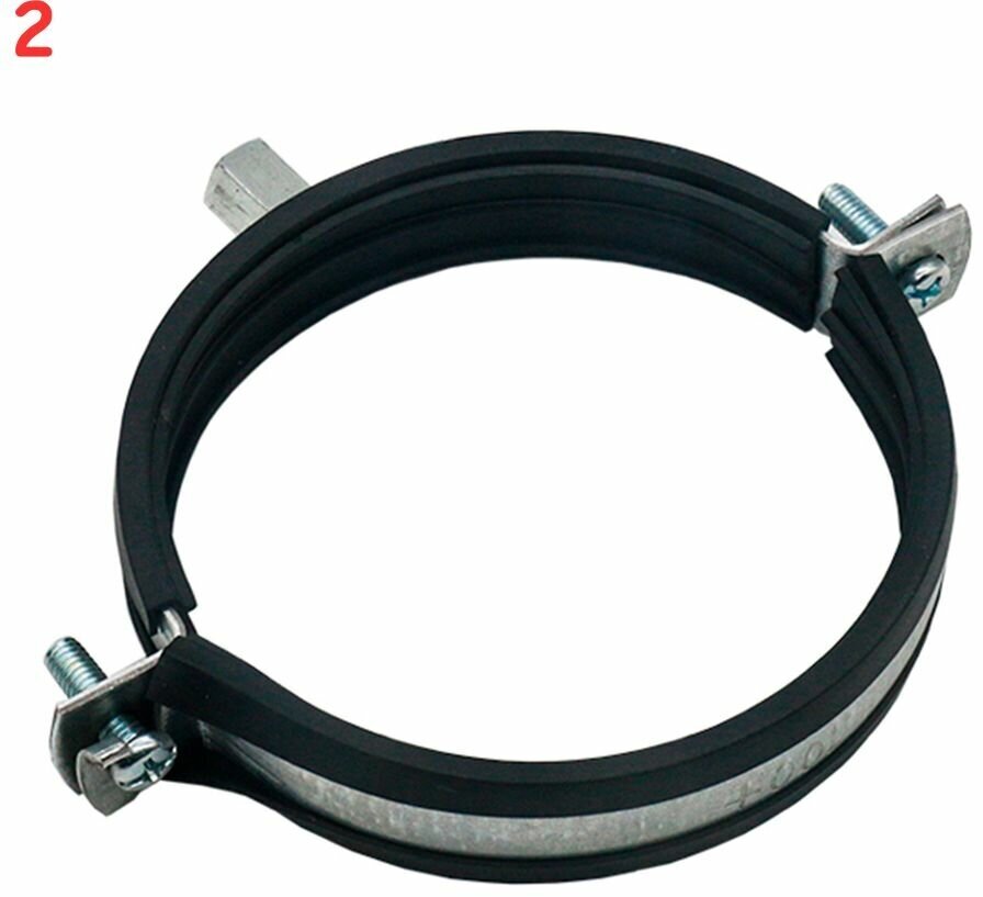 фото Хомут для круглых воздуховодов d100 мм оцинкованный (2 шт.)