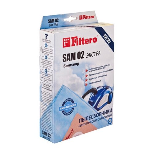 пылесборники filtero sam 02 4 Пылесборники FILTERO SAM 02 (4)