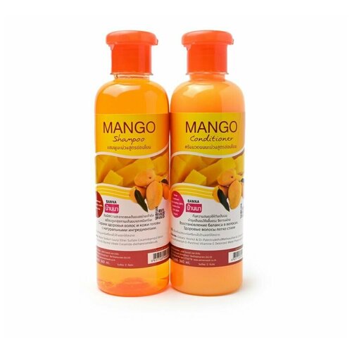 Banna Шампунь и Кондиционер с экстрактом Манго / Shampoo Conditioner Mango Banna 2х360 мл