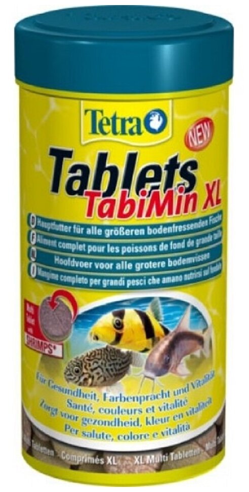 TETRA TABLETS TABIMIN XL корм таблетки для крупных донных рыб (133 таблетки) - фотография № 3