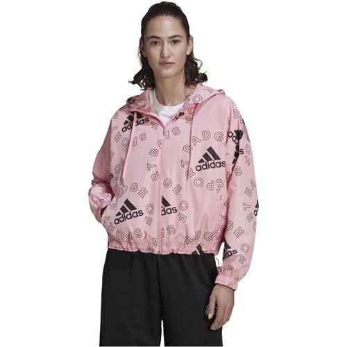 Ветровка adidas, размер L, розовый