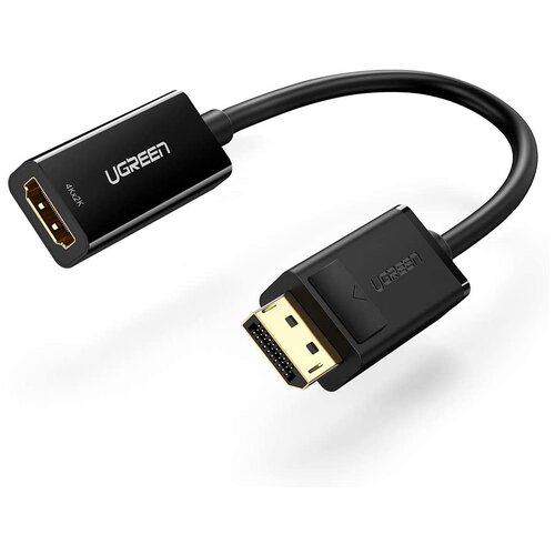 Переходник/адаптер UGreen MM137 DisplayPort - HDMI (40363), 0.25 м, 1 шт., черный переходник адаптер ugreen hdmi hdmi hd159 1 шт серый