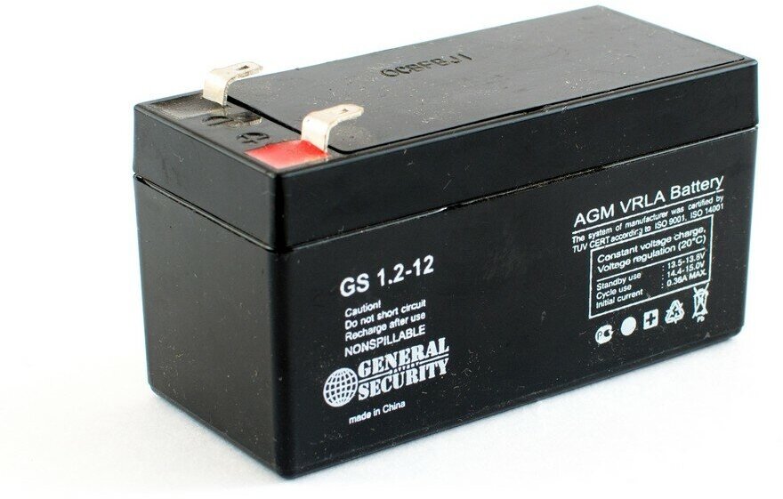 Свинцово-кислотный аккумулятор General Security GS 1.2-12 (12 В, 1.2 Ач)