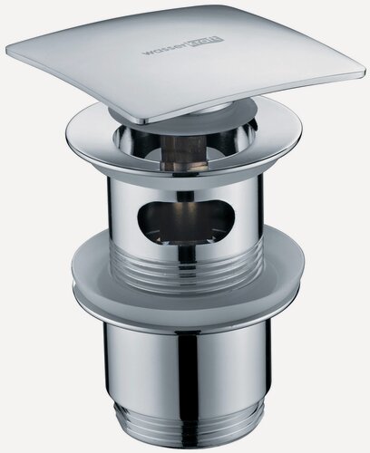 Изображение товара Донный клапан для раковины с переливом WasserKRAFT A105 латунь, покрытие хром