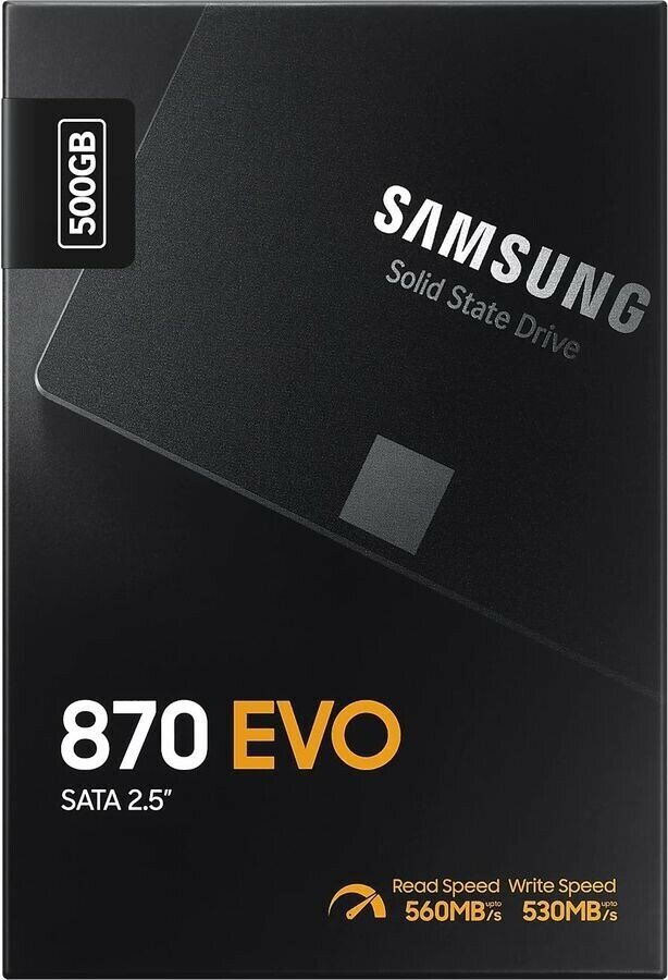 Накопитель SSD Samsung SATA III 500Gb 870 EVO 2.5" (MZ-77E500B/CN) - фото №3