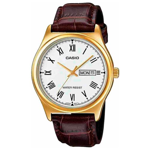 фото Часы японские наручные мужские кварцевые на ремне casio mtp-v006pgl-7b