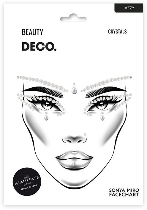 Кристаллы для лица и тела DECO. FACE CRYSTALS by Miami tattoos (Jazzy)