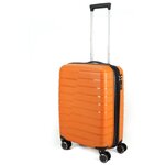 Impreza Shift - Большой чемодан оранжевого цвета со съемными колесами и расширением размера L - изображение