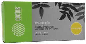 Картридж Cactus CS-PH3140X, черный, 2500 страниц, совместимый для Xerox Phaser 3140/3155, 3160