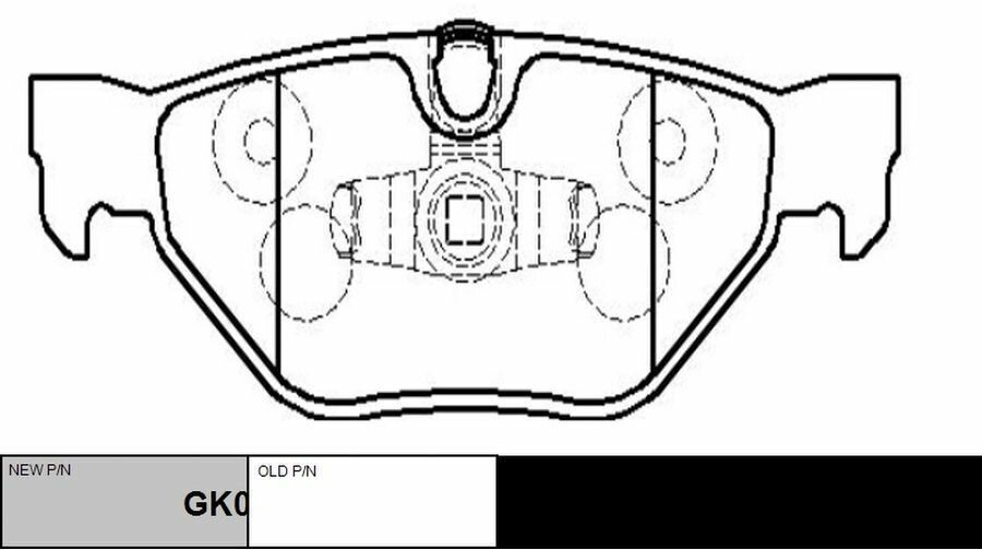 Тормозные колодки задние BMW 3 (E90) 01/05- 1 (E87) 09/04- GK0024/CKB-24 CTR