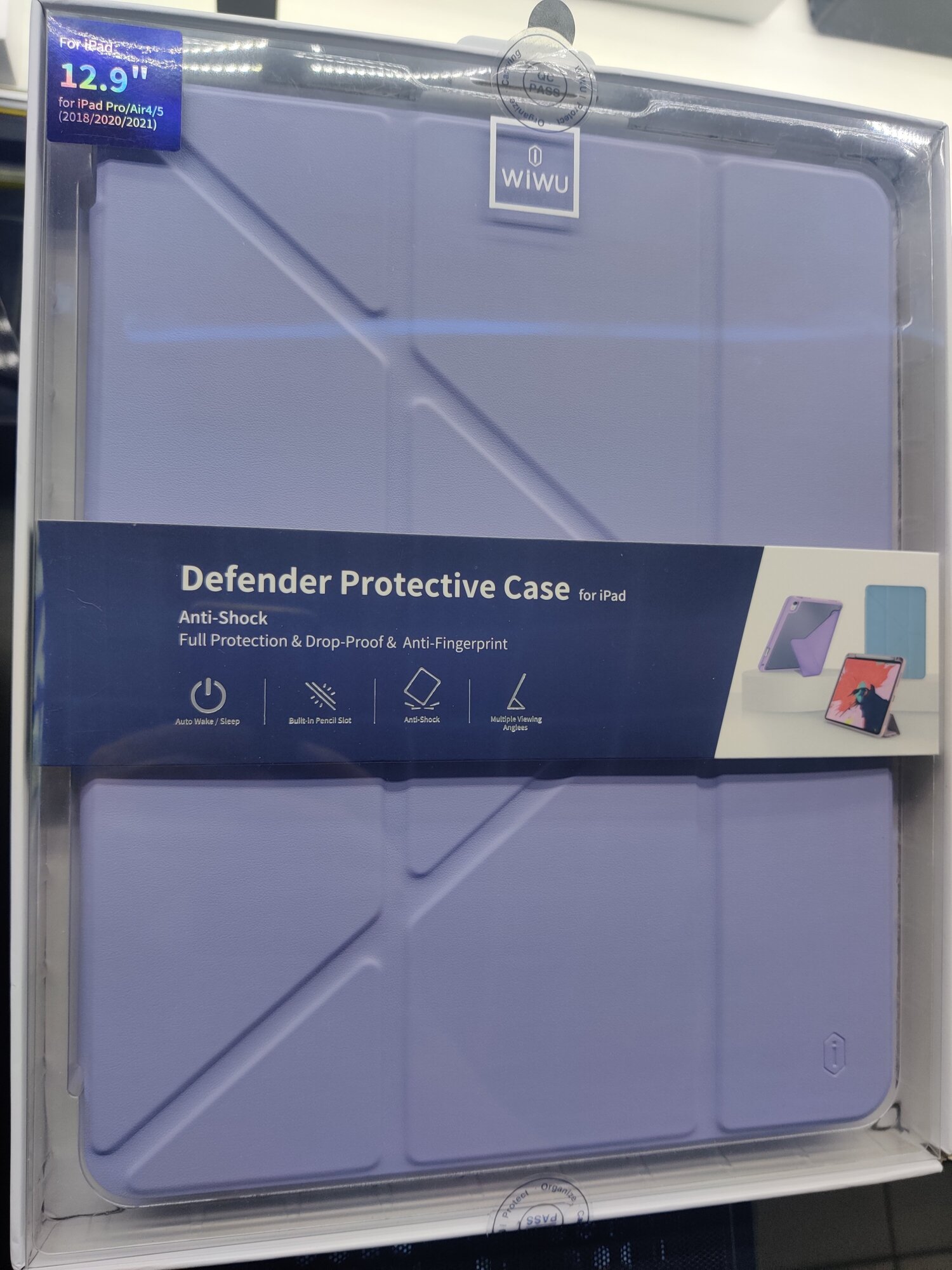 Чехол WiWU Defender Protective Case Smart Cover Compatible with iPad Pro 12.9 Purple