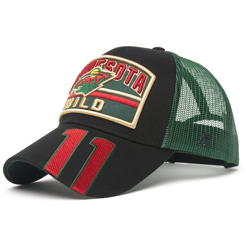 фото Бейсболка мужская с сеткой nhl minnesota wild № 11 atributika & club, кепка нхл миннесота уайлд с номером 11 атрибутика и клуб летняя