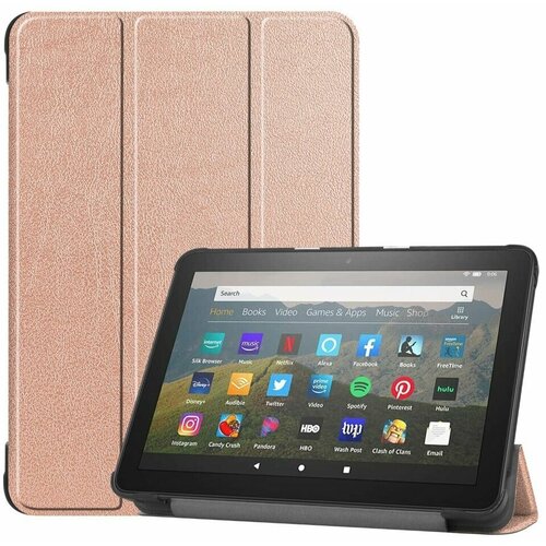 Планшетный чехол для Amazon Kindle Fire HD 8 / 8 Plus (2020), 8 дюймов (розовый) планшетный чехол для amazon kindle fire hd 8 8 plus 2020 8 дюймов черный