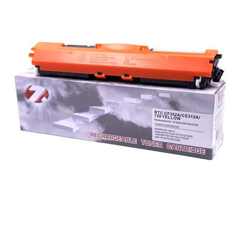 картридж easyprint cf352a cf352a cf352a 1000стр желтый Тонер-картридж 7Q CF352A, CE312A, C-729 для HP CLJ Pro M176, CLJ Pro CP1025 (Жёлтый, 1000 стр.), универсальный