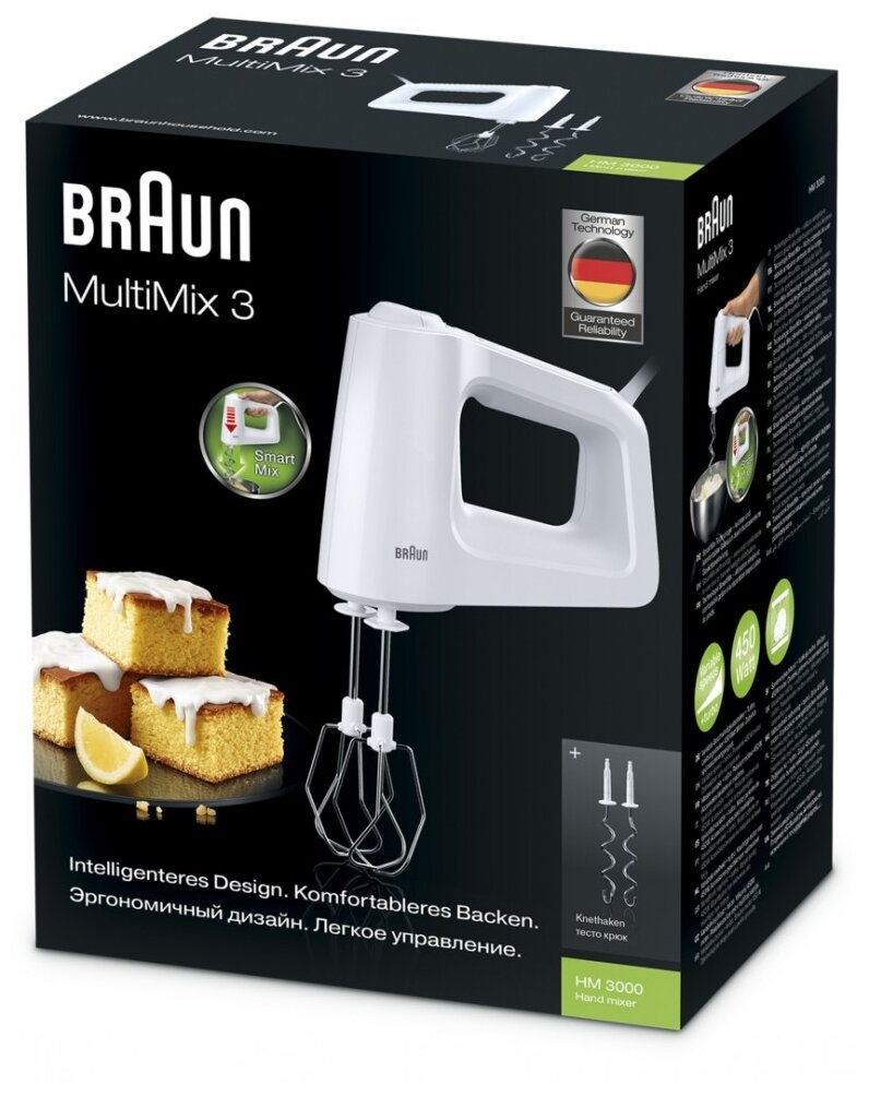 Миксер Braun HM 3000 MultiMix, белый