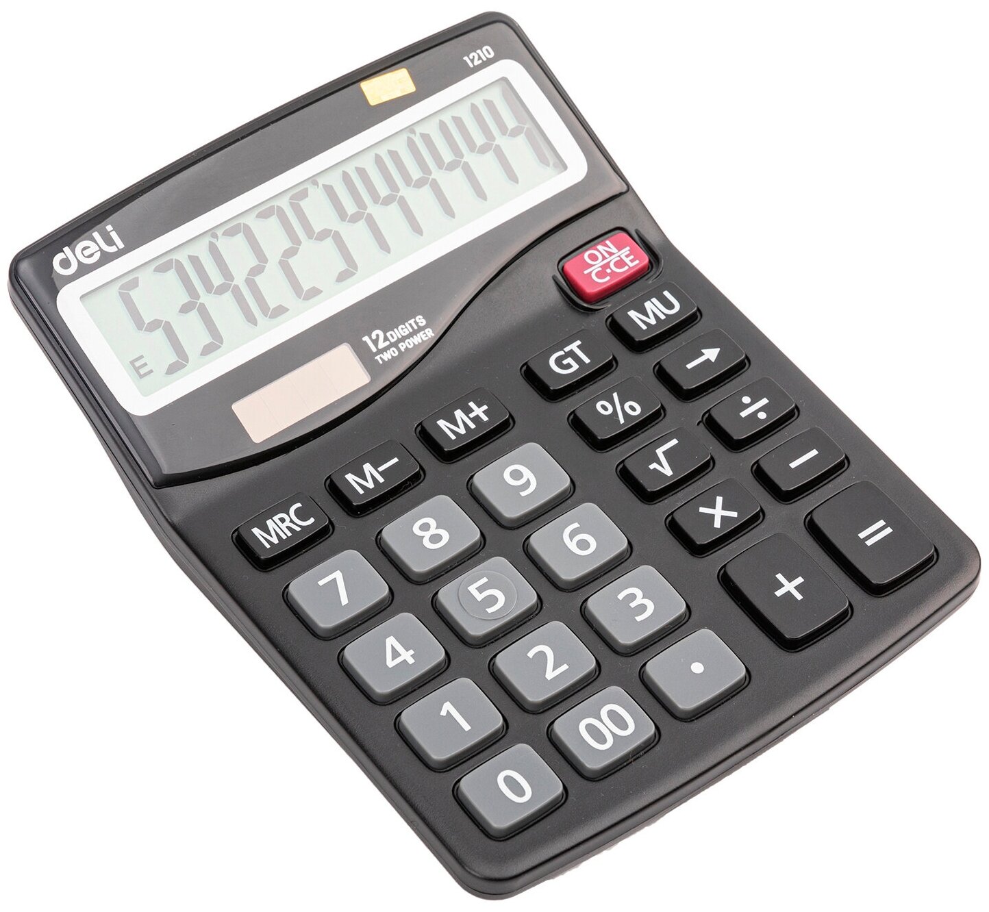 Калькулятор настольный Deli E1210 темно-серый 12-разрядный