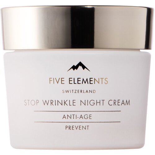 FIVE ELEMENTS Stop Wrinkle Night cream Крем ночной для лица, предупреждающий старение кожи, 50 мл