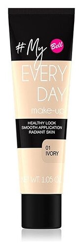 Тональная основа для лица `BELL` MY EVERY DAY MAKE-UP тон 01 с эффектом сияния