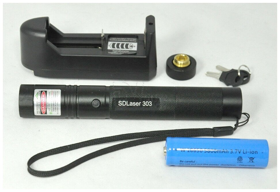 Лазерная указка Green Laser 303, черная