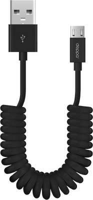 Дата-кабель USB-microUSB, витой, 1.5м, черный, крафт, Deppa 72123-OZ