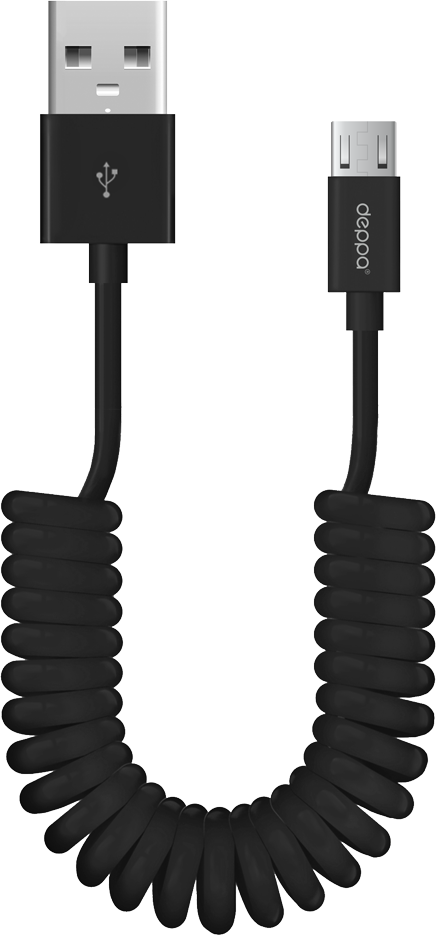 Дата-кабель USB-microUSB, витой, 1.5м, черный, Deppa 72123