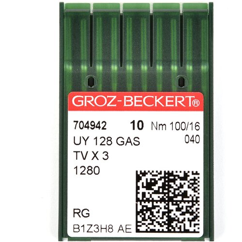 704942 Groz-Beckert Игла для ПШМ UY128GAS R/1280/149X3 №100 уп.10 шт