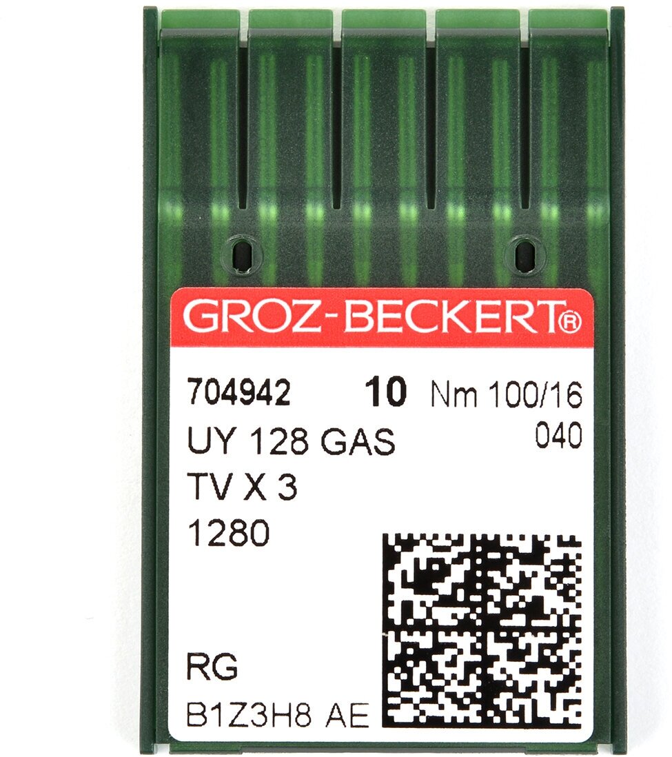 704942 Groz-Beckert Игла для ПШМ UY128GAS R/1280/149X3 №100 уп.10 шт