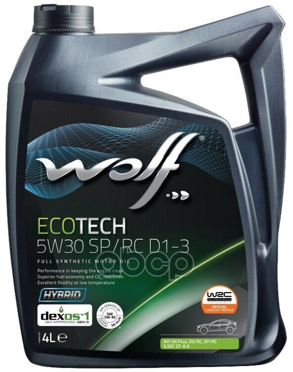 Wolf Масло Моторное Ecotech 5W30 Sp/Rc D1-3 4L