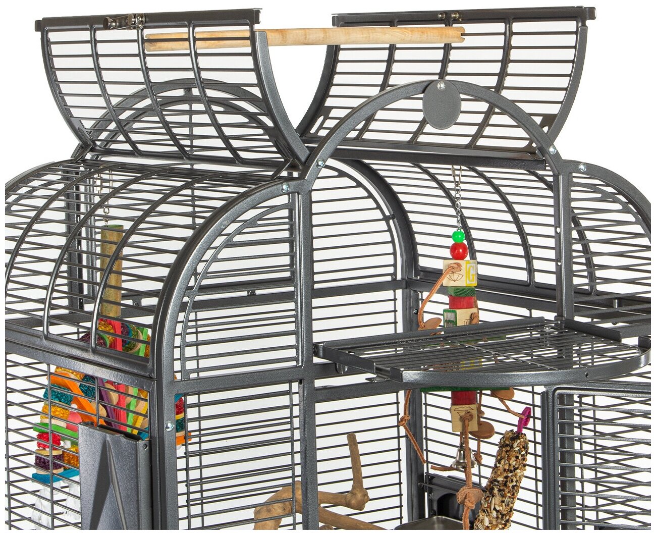 Клетка для птиц Montana Cages "Havana", тёмно-серая, 80х74х162см (Германия) - фотография № 2