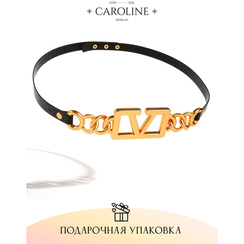 Чокер Caroline Jewelry, металл, длина 41 см, золотой чокер caroline jewelry длина 31 см золотой