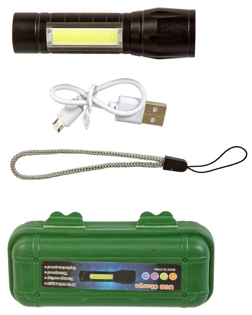 Светодиодный аккумуляторный USB фонарь GLANZEN 5Вт UFL-0300-511 300 Лм
