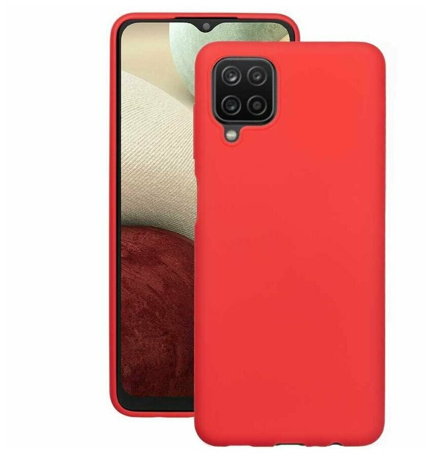 Чехол (клип-кейс) DEPPA Gel color case, для Samsung Galaxy A12, красный [87841] - фото №1