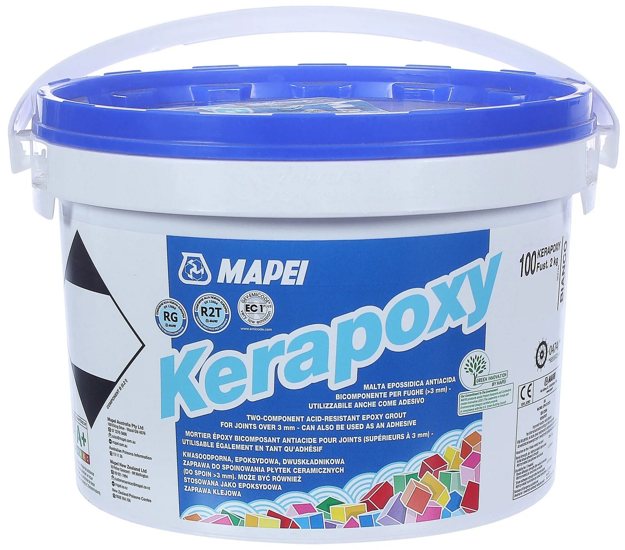 Затирка Mapei эпоксидная Kerapoxy 2кг № 100 Белый 4510002